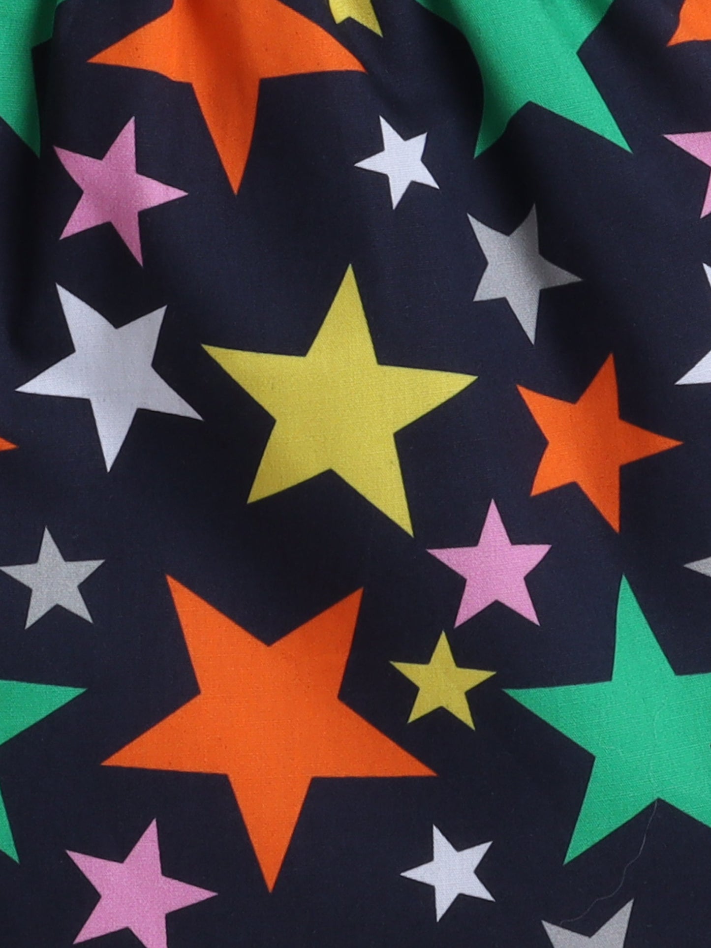Cotton Woven Half Sleeves Stars Printed Night Suit Sets - Navy Blue