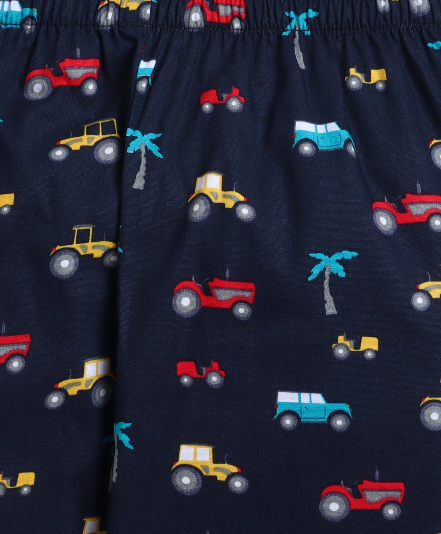 The Magic Wand Woven Rayon Half Sleeves AII Over Printed Night Suit Set- Navy Blue