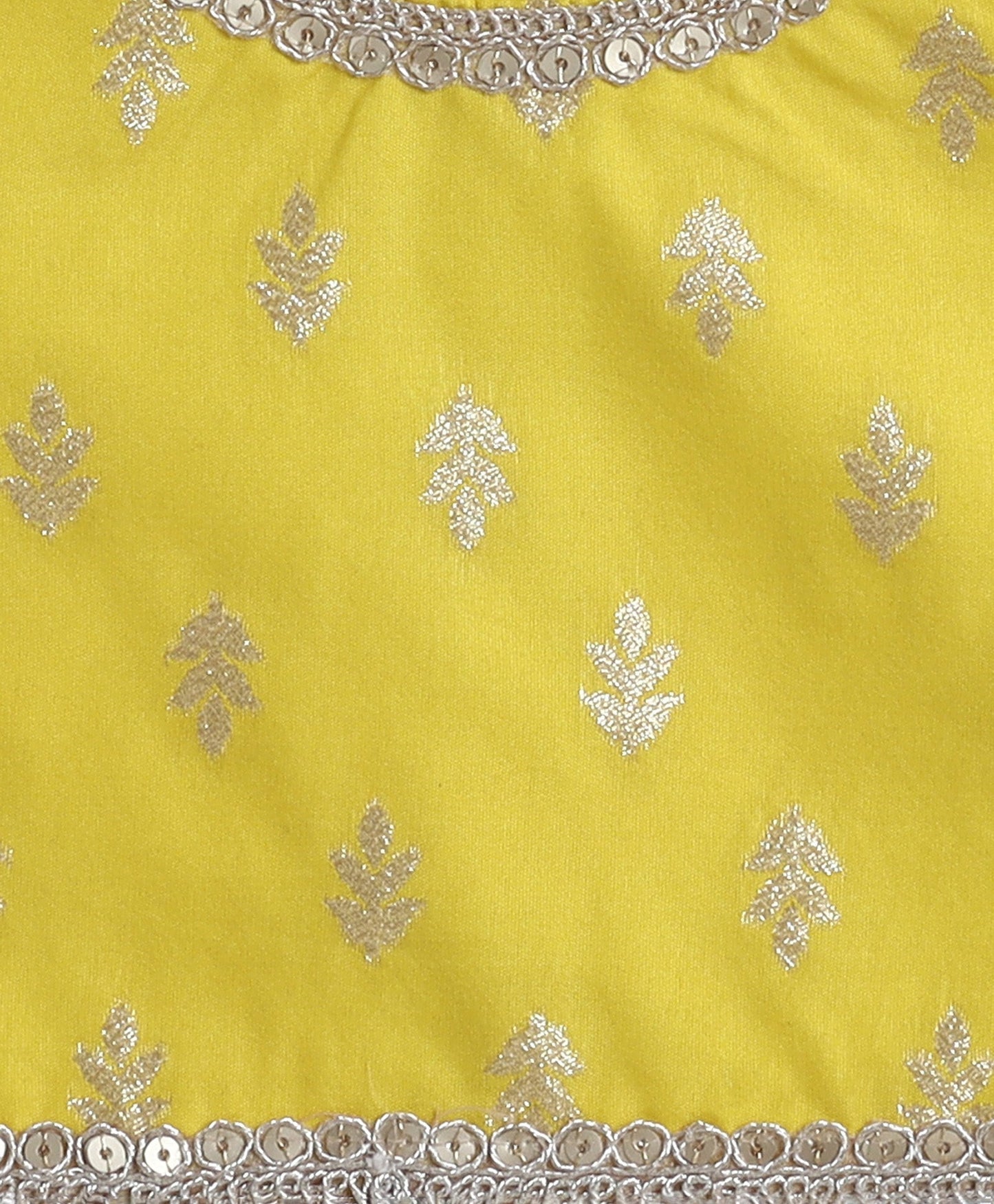 The Magic Wand Jacquard Half Sleeves Choli and Lehenga Set with Dupatta - Yellow