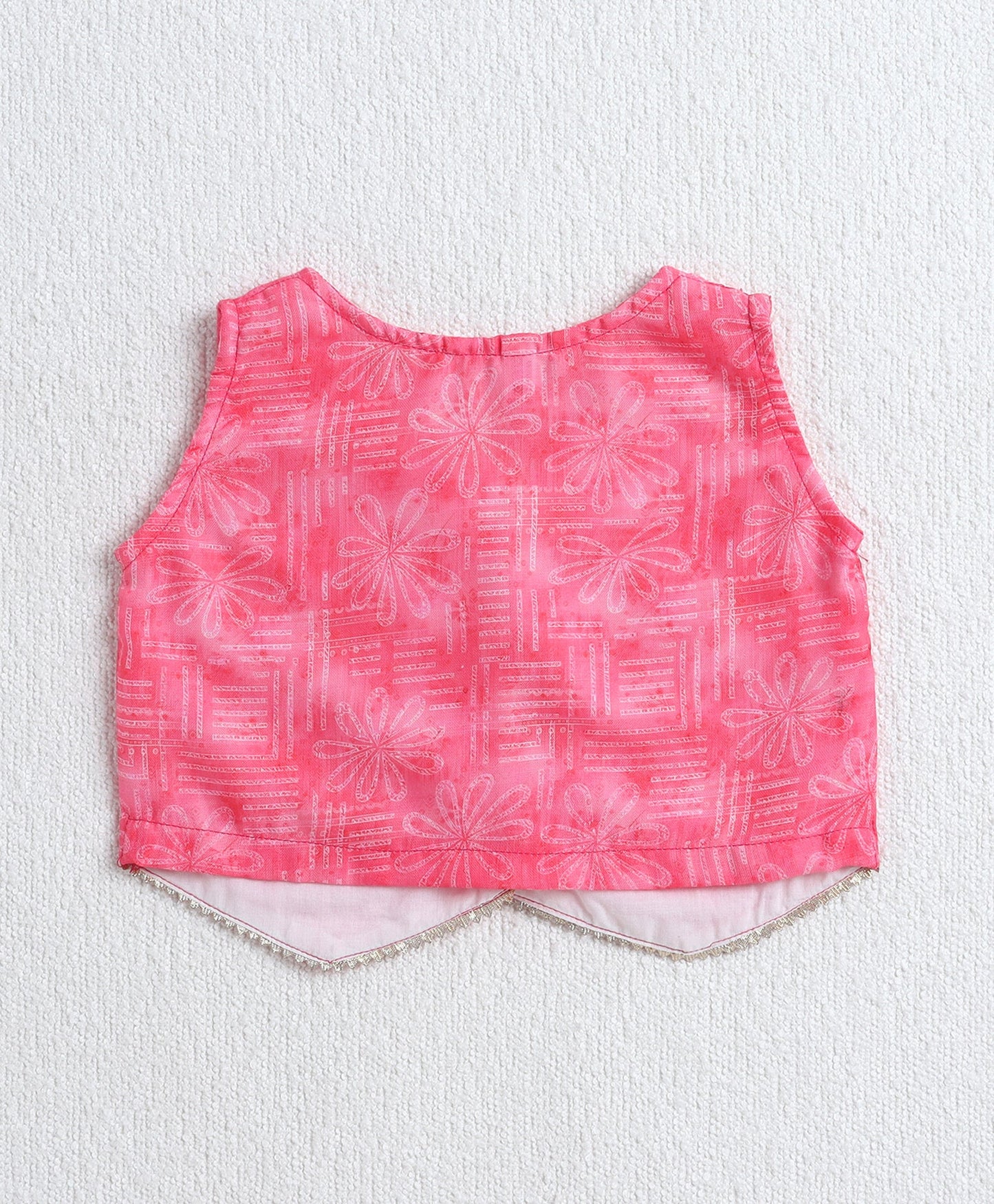The Magic Wand Woven Sleeveless Digital Printed Top with Patch Pocket Pant Set- Pink
