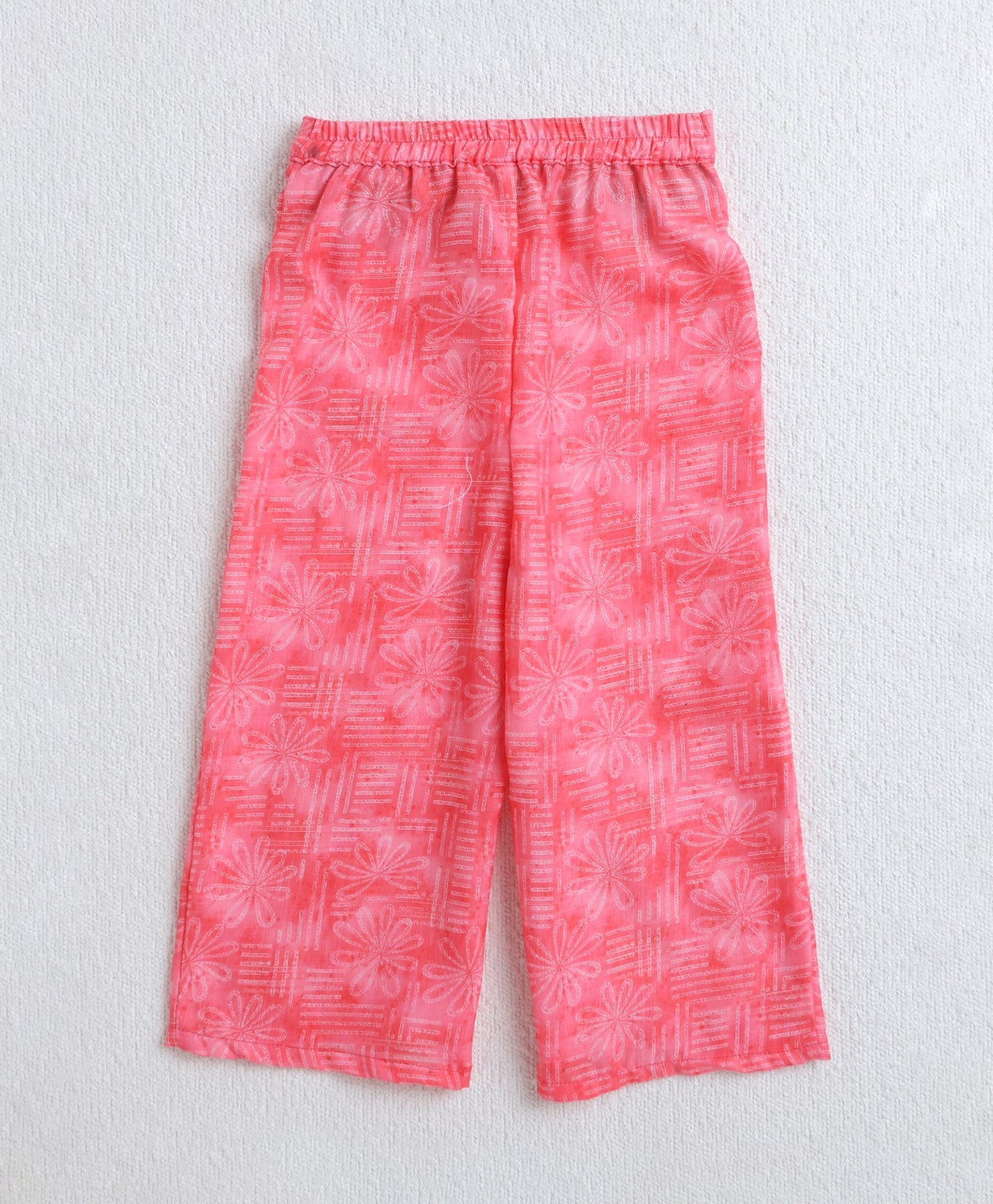 The Magic Wand Woven Sleeveless Digital Printed Top with Patch Pocket Pant Set- Pink