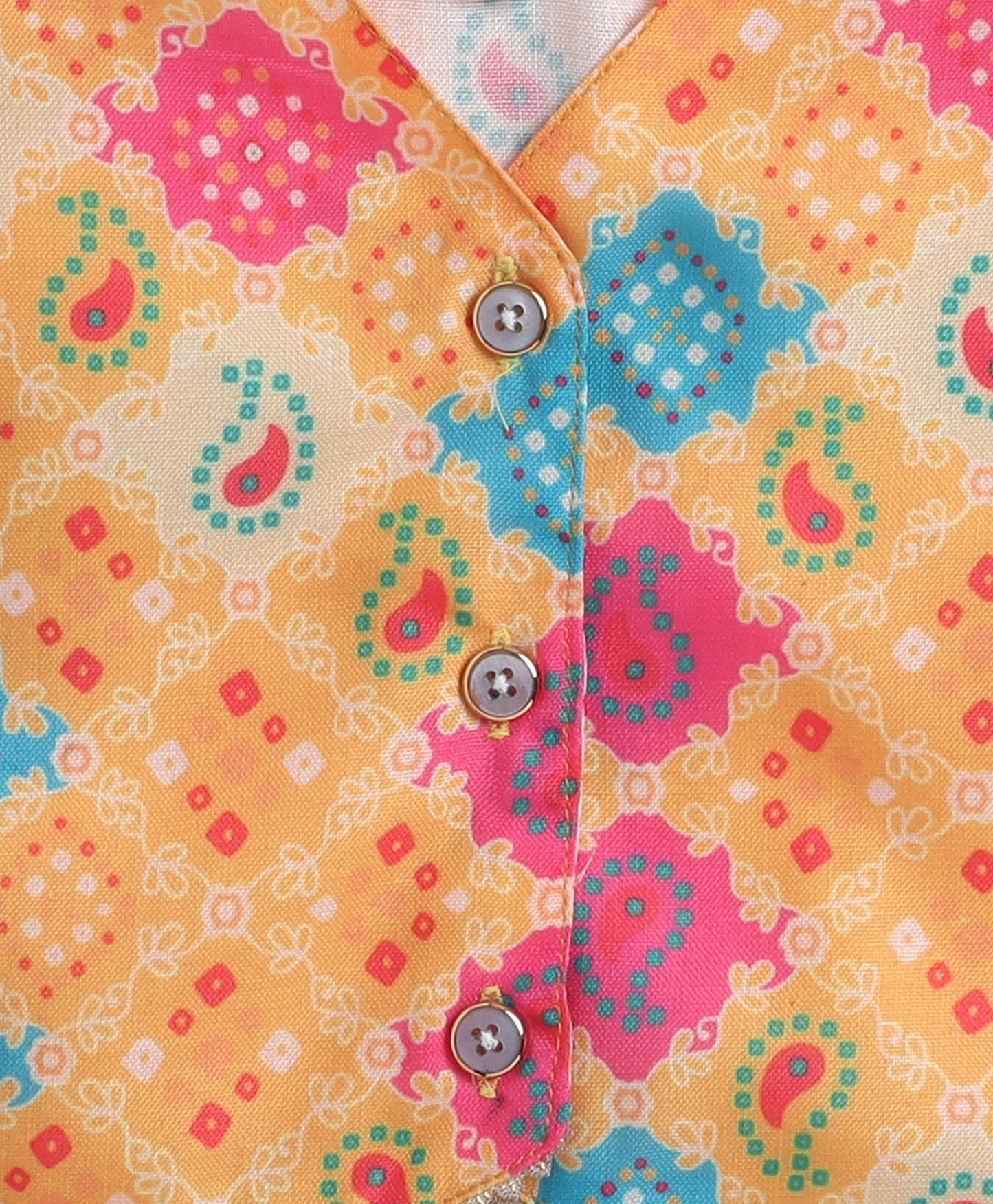 The Magic Wand Woven Sleeveless Digital Printed Top with Patch Pocket Pant Set- Yellow