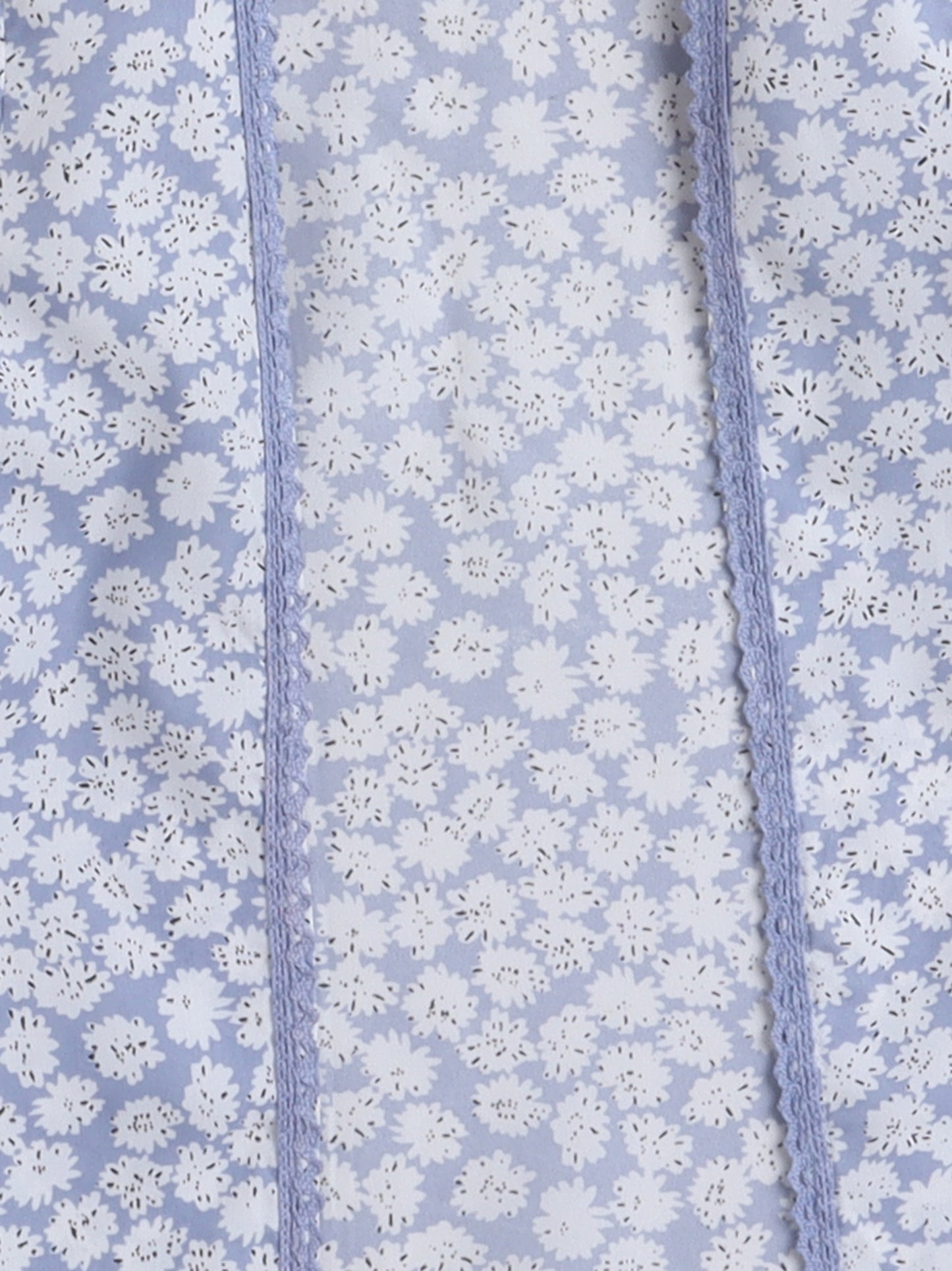 The Magic Wand Floral Printed Fron Open Lace Embelished 3/4th Sleeves Long Cape For Girls