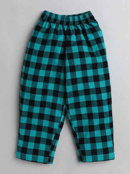Full Length Checkered Pyjama - Green