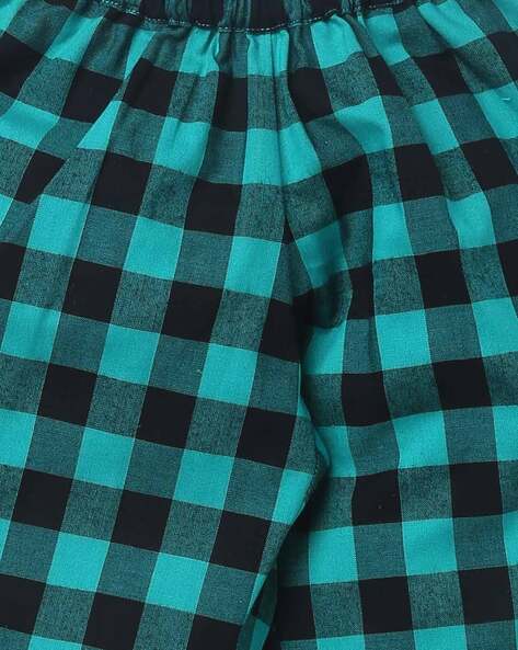 Full Length Checkered Pyjama - Green