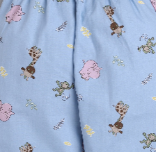 Half Sleeves Animal Printed Night Suit Set Blue