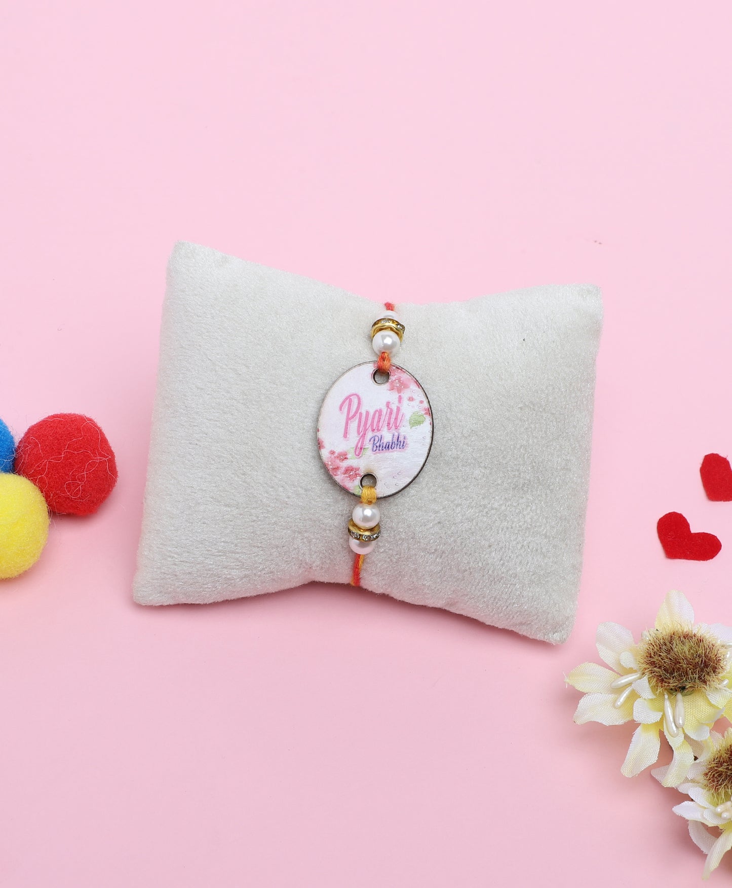 The Magic Wand Pyaari Bhabhi Wooden Rakhi - Red