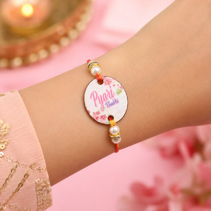 The Magic Wand Pyaari Bhabhi Wooden Rakhi - Red