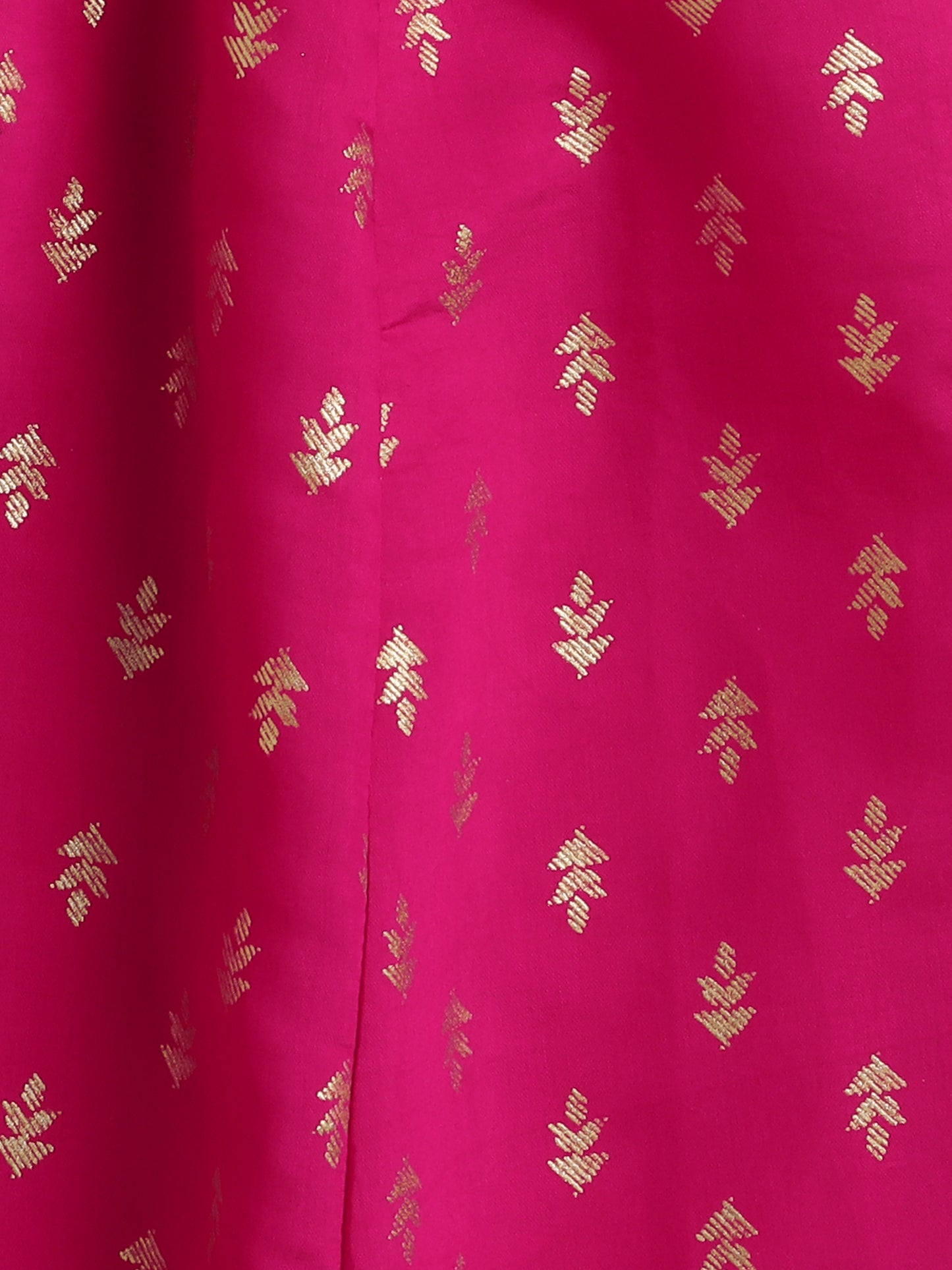 Puff Sleeves Foil Printed Choli & Lace Embellished Lehenga Set-Navy Blue, Fuchsia
