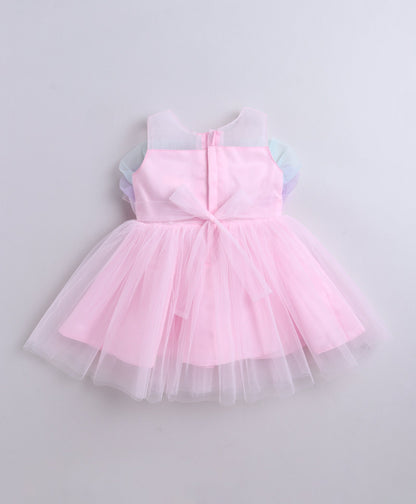 The Magic Wand Woven Sleeveless Pleated Corsage Detailed Dress - Pink