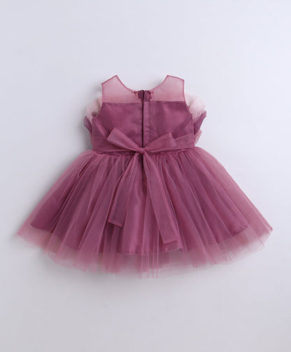 The Magic Wand Woven Sleeveless Pleated Corsage Detailed Dress - Mauve
