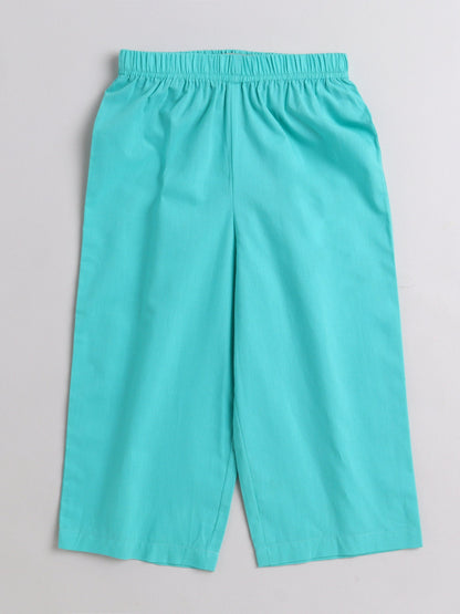 The Magic Wand Cotton Solid Short Sleeves Co ordinating Set-Green
