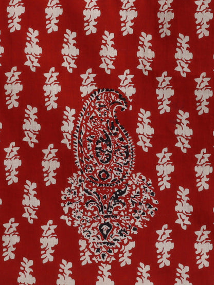 The Magic Wand Cotton All Over Printed 3/4th Sleeves Top & Pant Lounge Wear Set -Rust