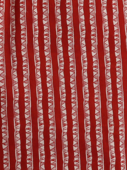 The Magic Wand Cotton All Over Printed 3/4th Sleeves Top & Pant Lounge Wear Set -Rust