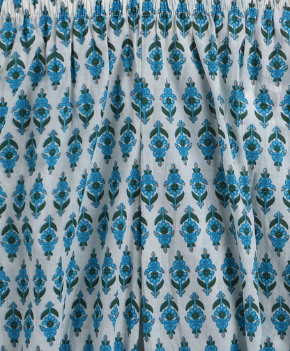 The Magic Wand Cotton Woven Half Sleeves Floral Printed Kurta & Pant with Dupatta - Blue