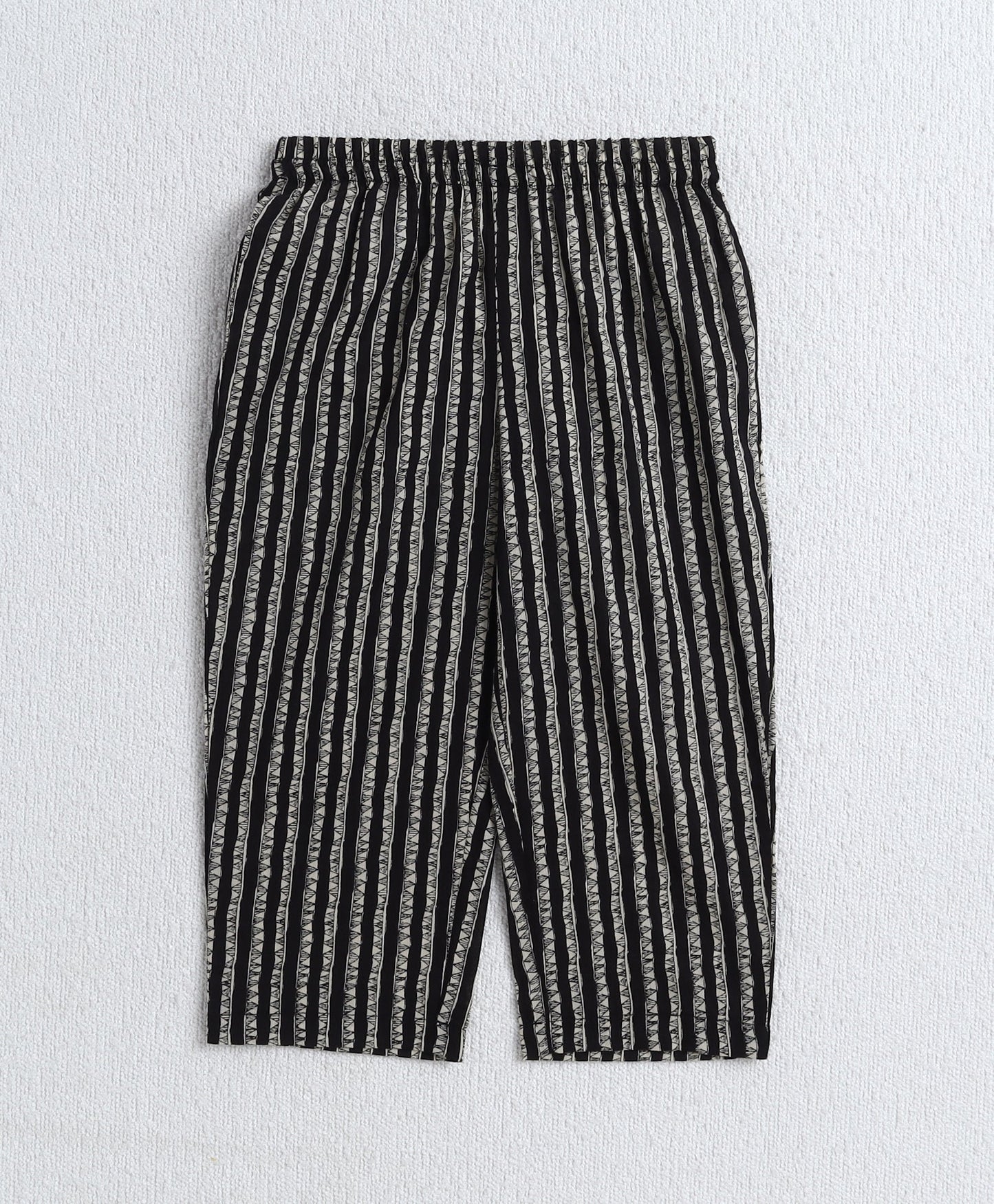 Cotton Woven Three Fourth Sleeves AII Over Printed Top and Bottom Set- Black