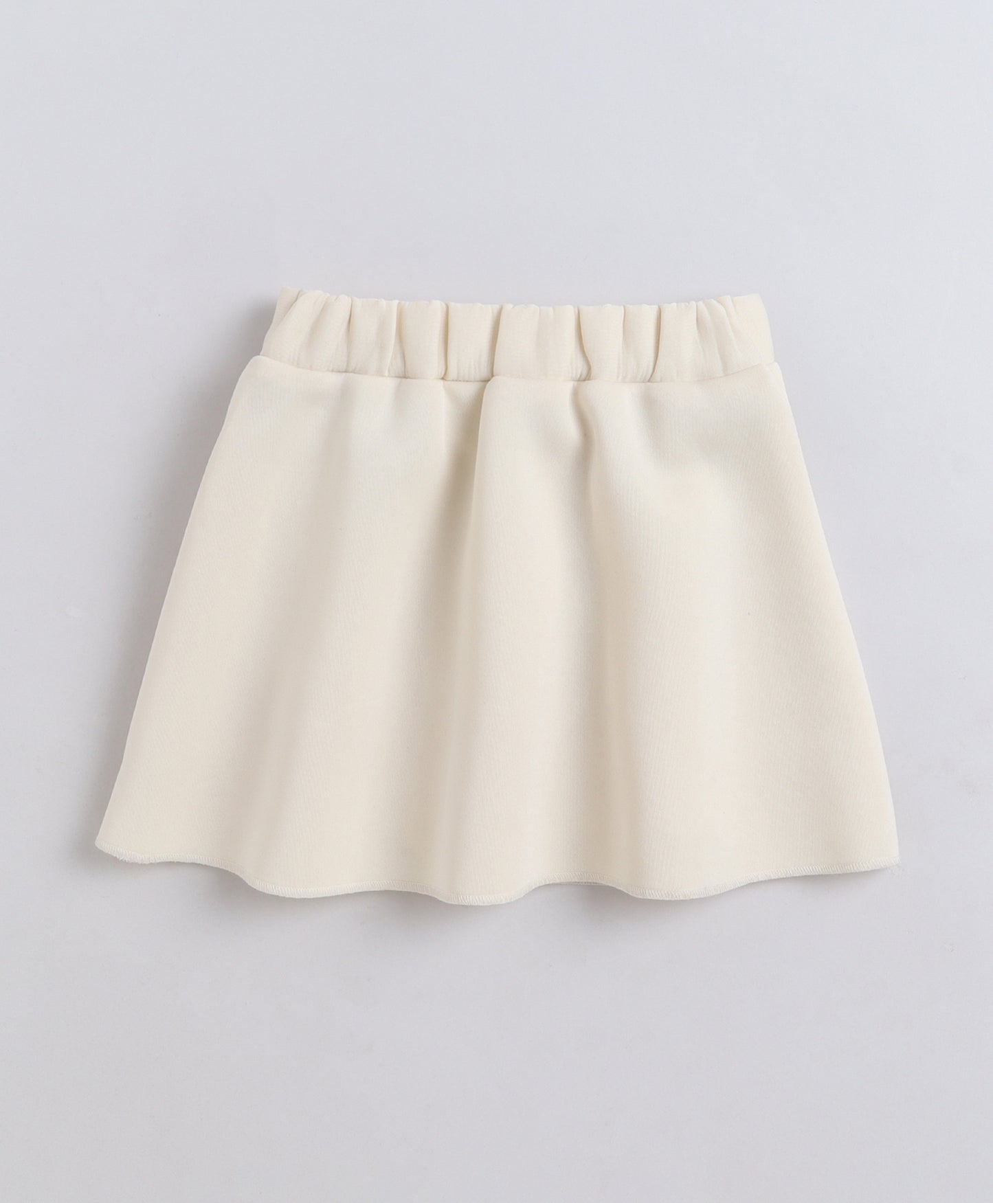  The Magic Wand Woven Waist Coat Top & Pleated Skirt With Bow Applique - Off White