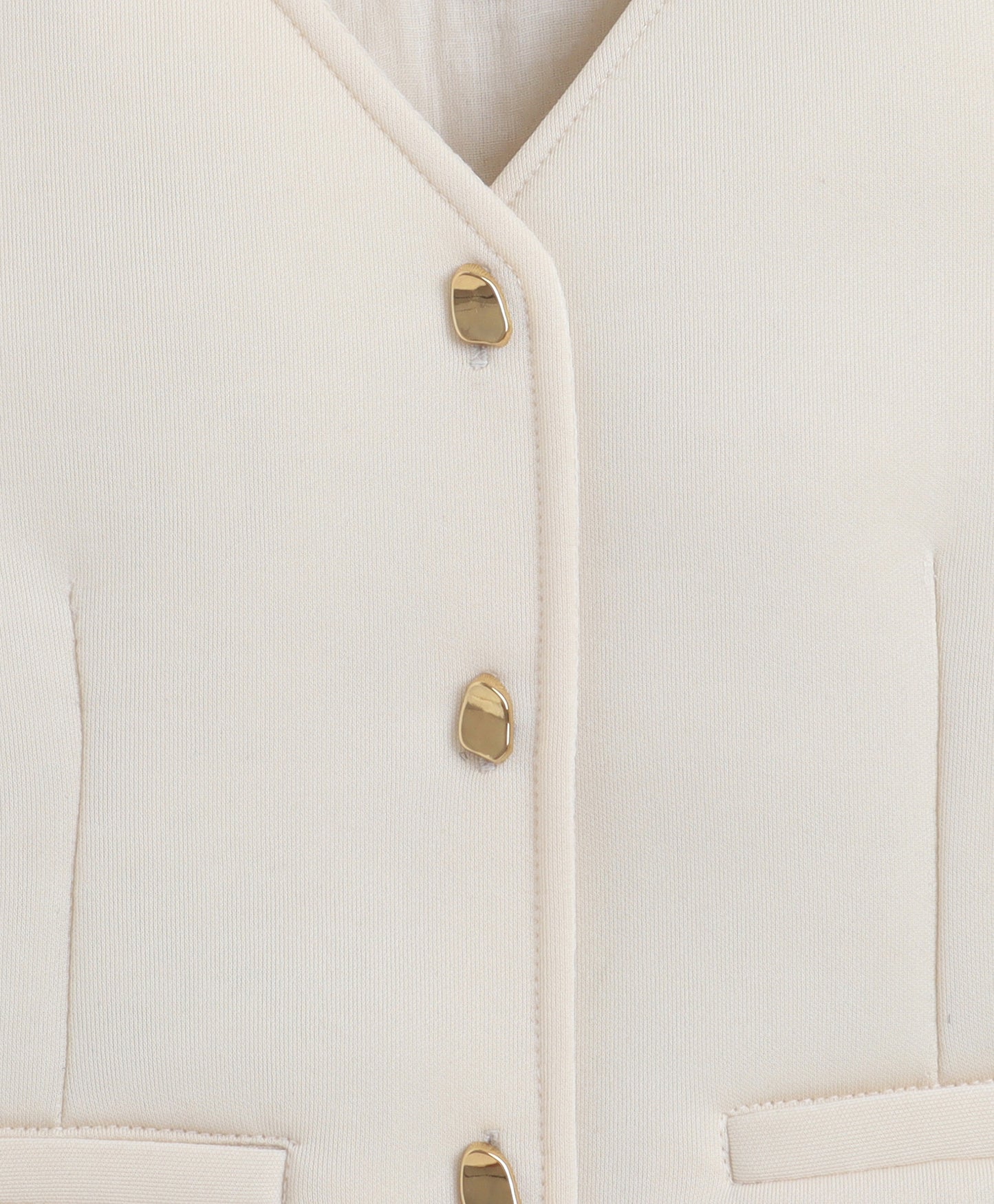  The Magic Wand Woven Waist Coat Top & Pleated Skirt With Bow Applique - Off White