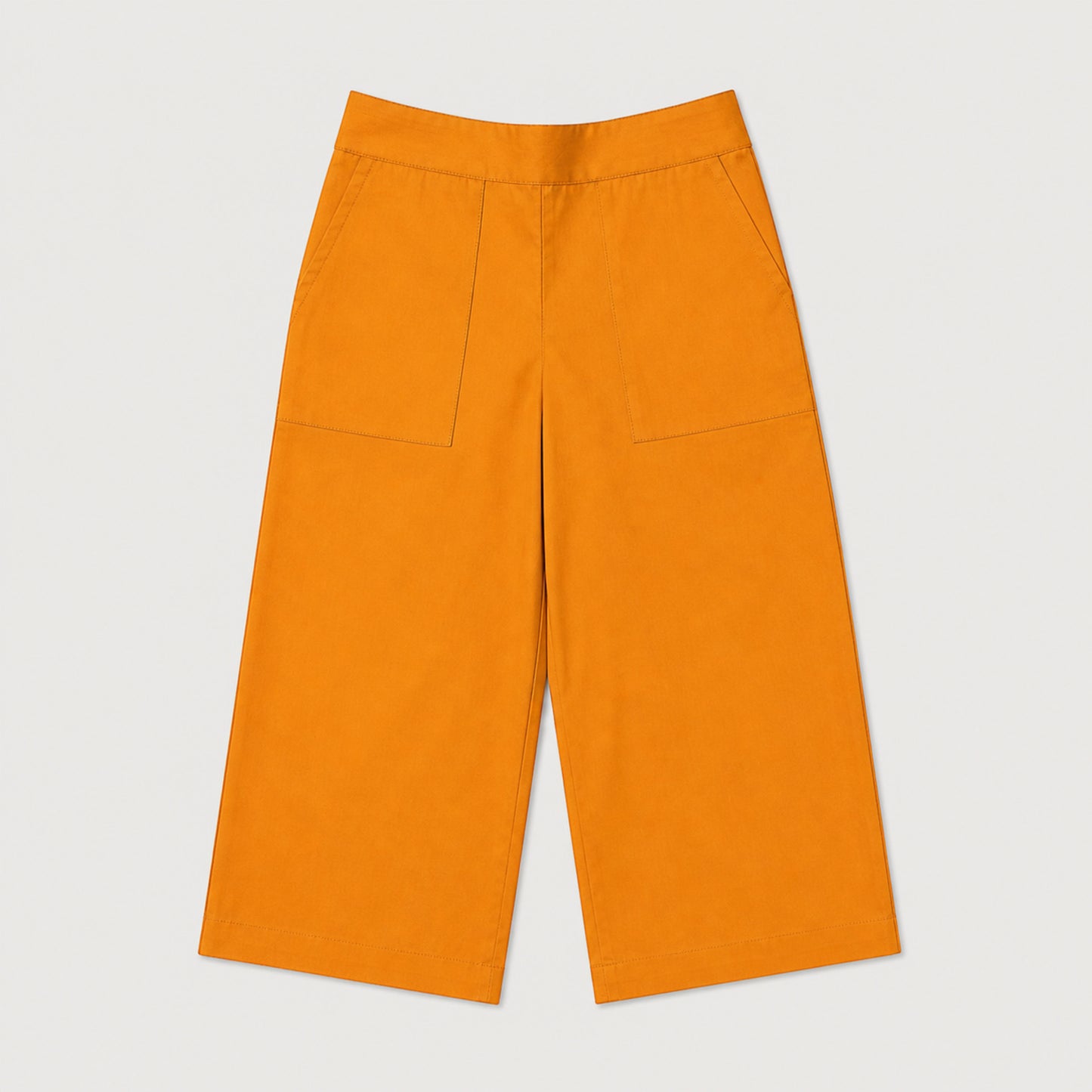 The Magic Wand Cotton Woven Solid Sleeveless Statement Front Bow Top And Pants Set - Orange