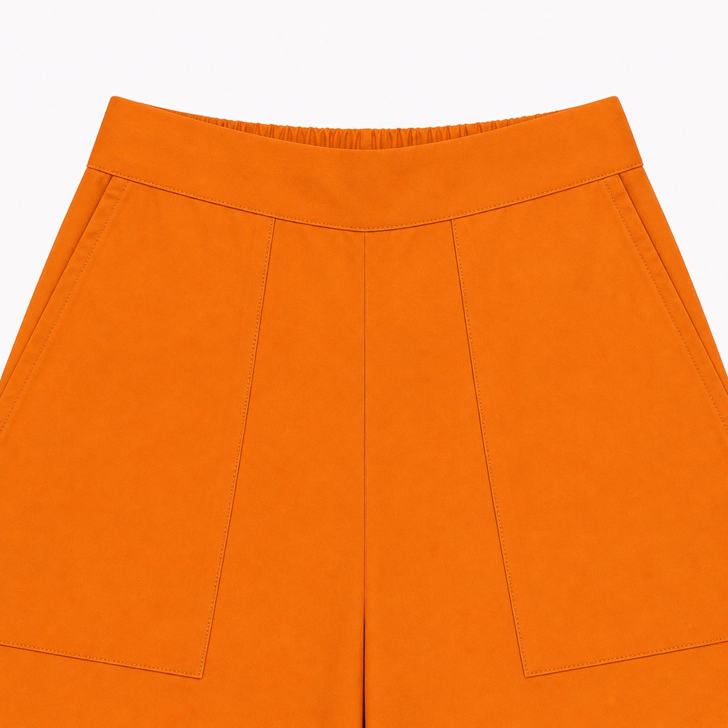 The Magic Wand Cotton Woven Solid Sleeveless Statement Front Bow Top And Pants Set - Orange
