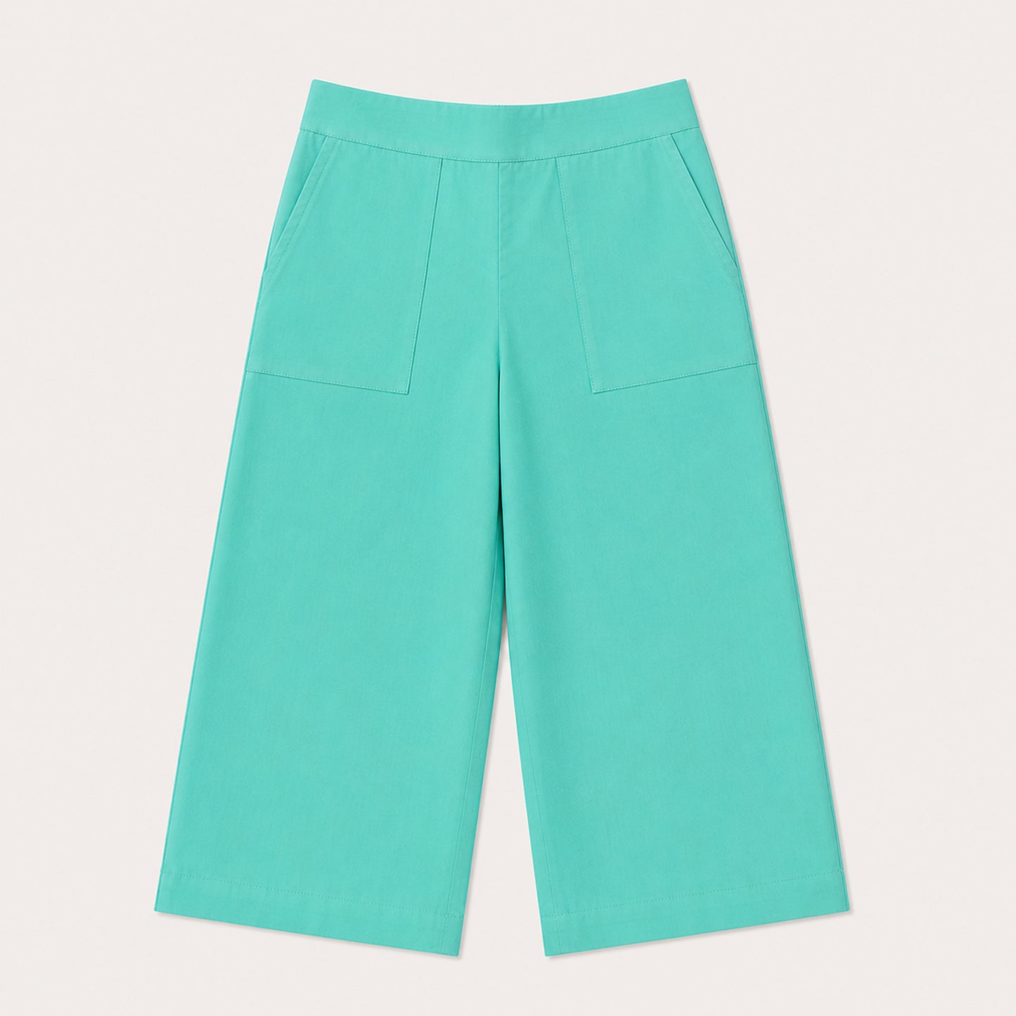 The Magic Wand Cotton Woven Solid Sleeveless Statement Front Bow Top And Pants Set - Turquoise