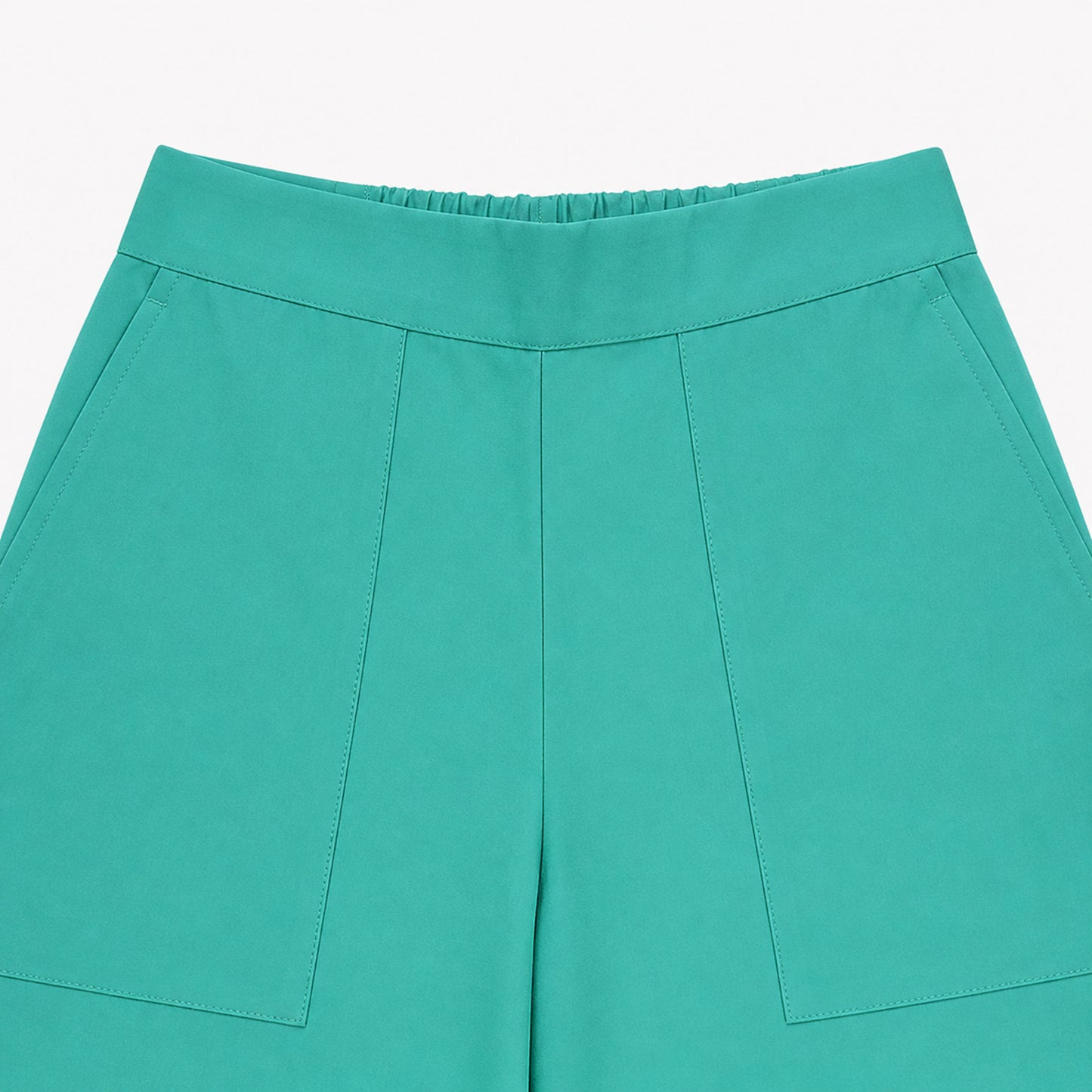 The Magic Wand Cotton Woven Solid Sleeveless Statement Front Bow Top And Pants Set - Turquoise