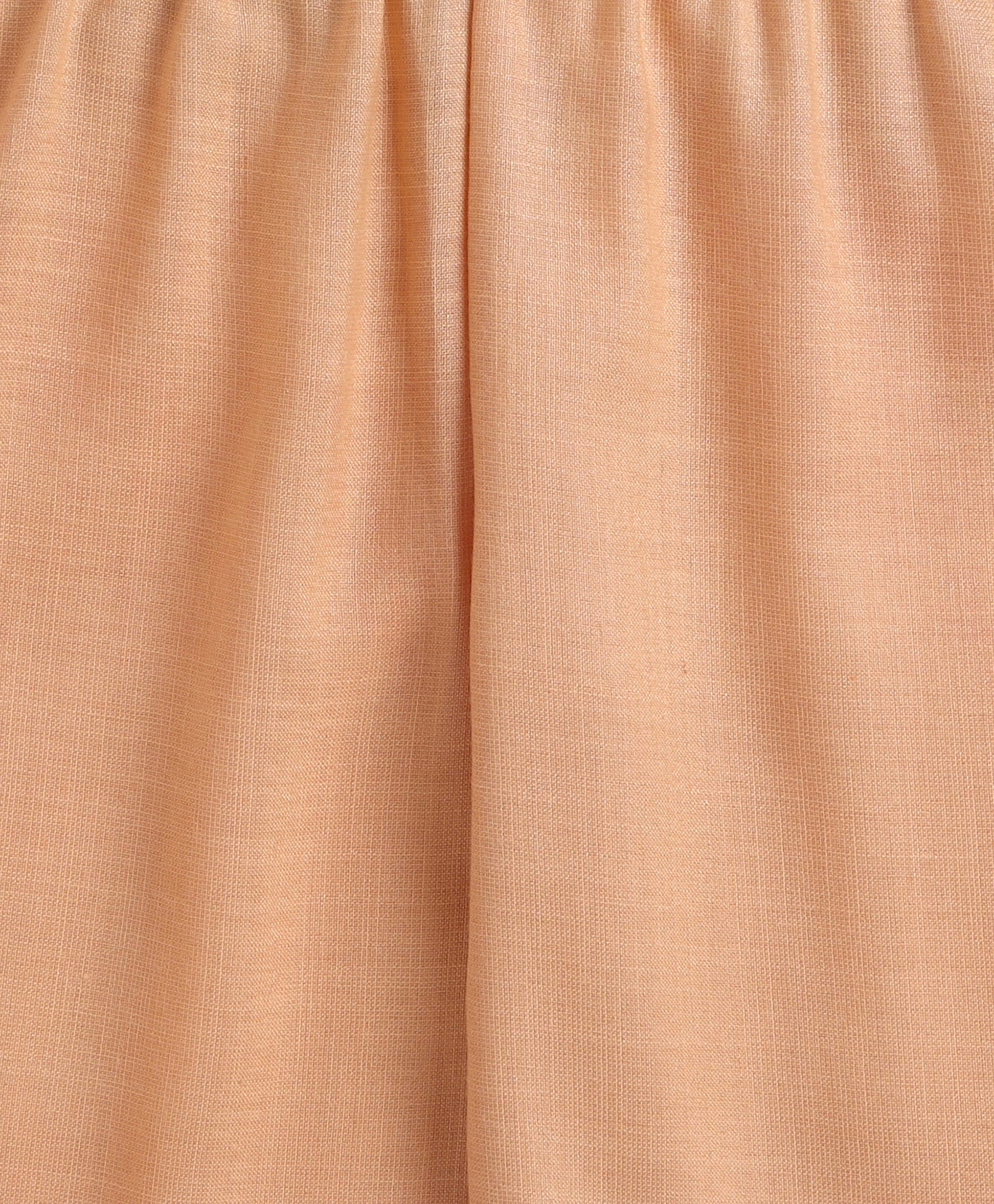 The Magic Wand Woven Shoulder Tie Up AII Over Butti Kurti with Bottom Set Peach