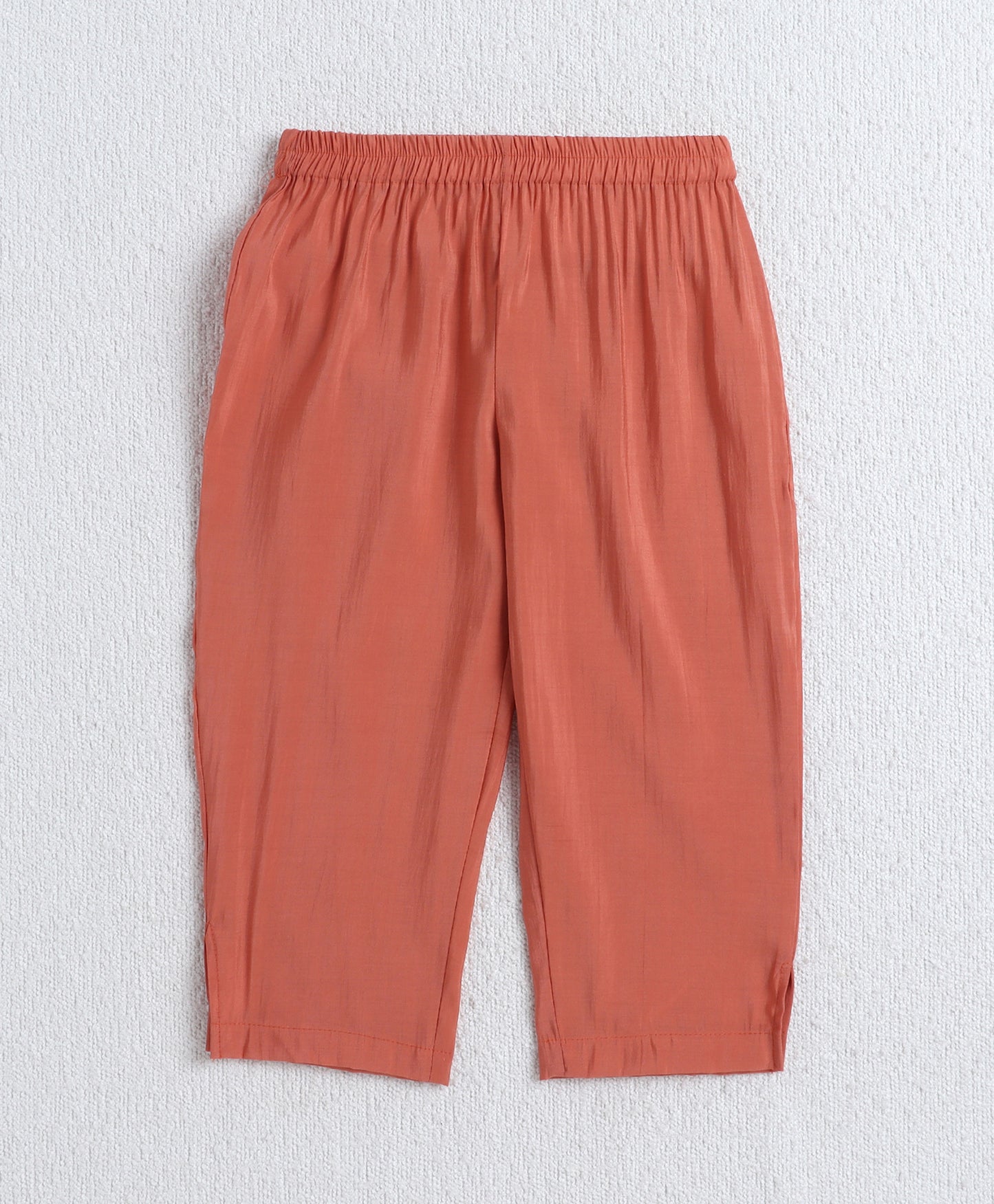 The Magic Wand Woven Shoulder Tie Up AII Over Butti Kurti with Bottom Set Peach (Copy)