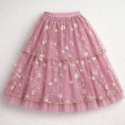 The Magic Wand Woven Strappy Floral Sequine Embroidered Choli And Lehenga Set With Dupatta - Pink
