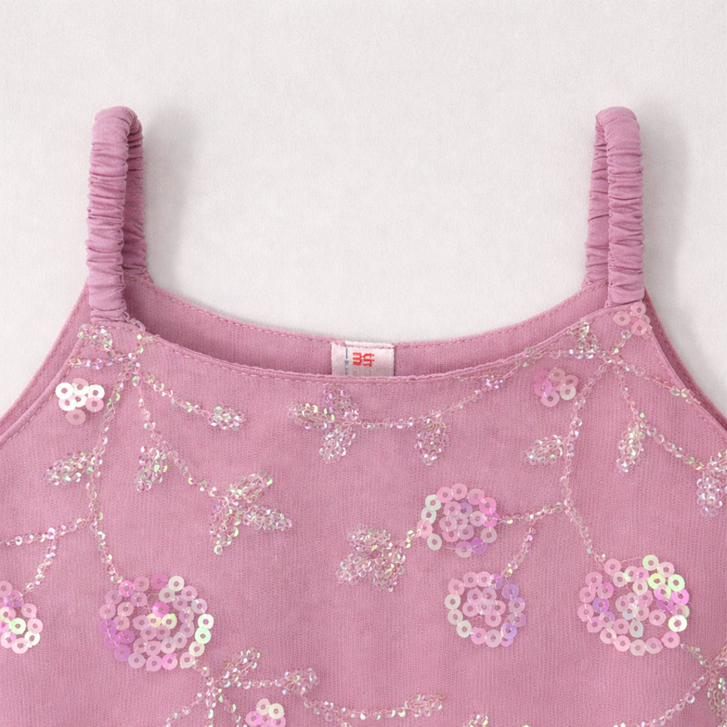 The Magic Wand Woven Strappy Floral Sequine Embroidered Choli And Lehenga Set With Dupatta - Pink