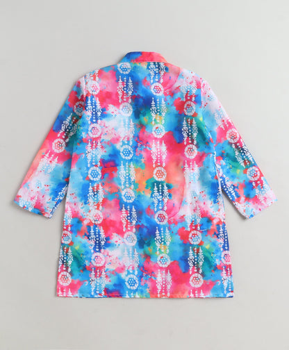 The Magic Wand Holi Special Vibrant Colourful Printed Kurta - Multi Colour