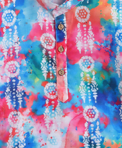 The Magic Wand Holi Special Vibrant Colourful Printed Kurta - Multi Colour