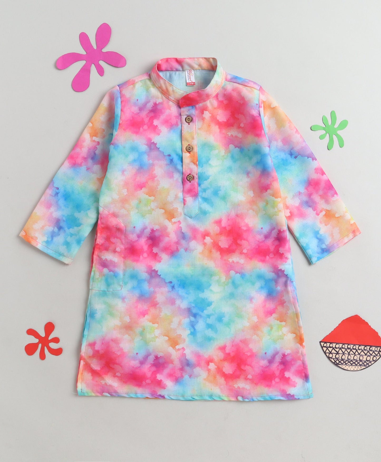 The Magic Wand Holi Edition Splash Printed Kurta - Multi Colour