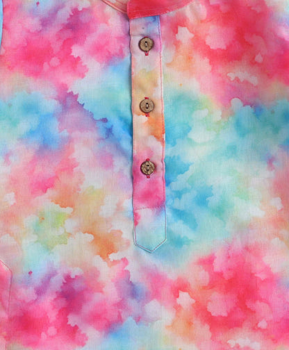 The Magic Wand Holi Edition Splash Printed Kurta - Multi Colour