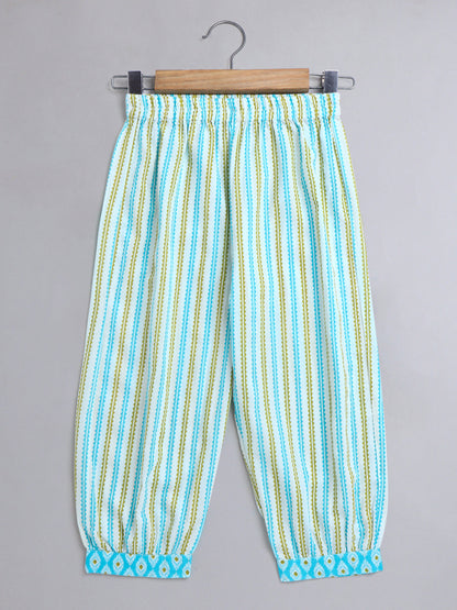 The Magic Wand All Over Printed Kurta with  Bottom Set Blue