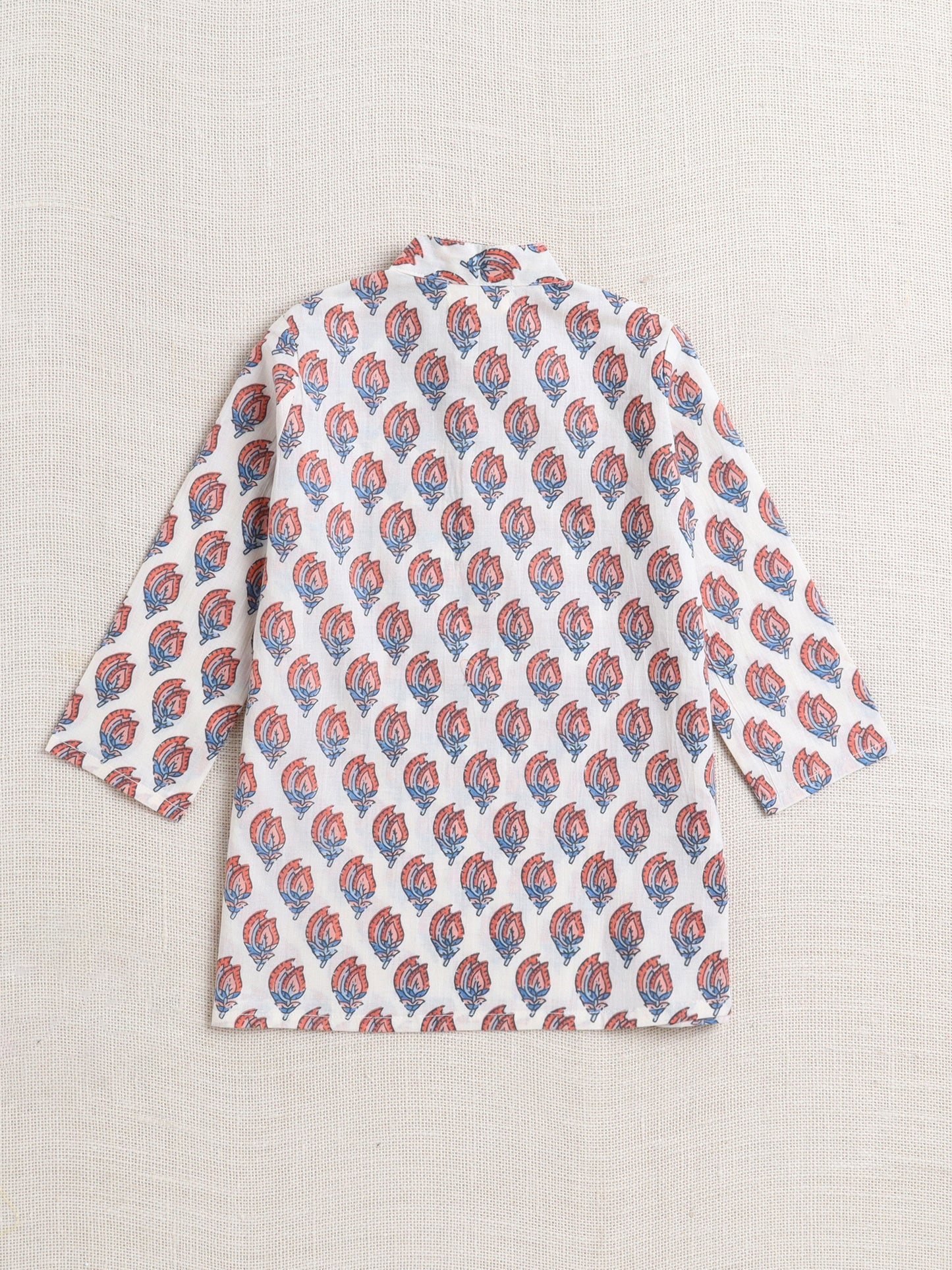 The Magic Wand Cotton Full Sleeve All Over Printed Kurta Dhoti Sets - Off white