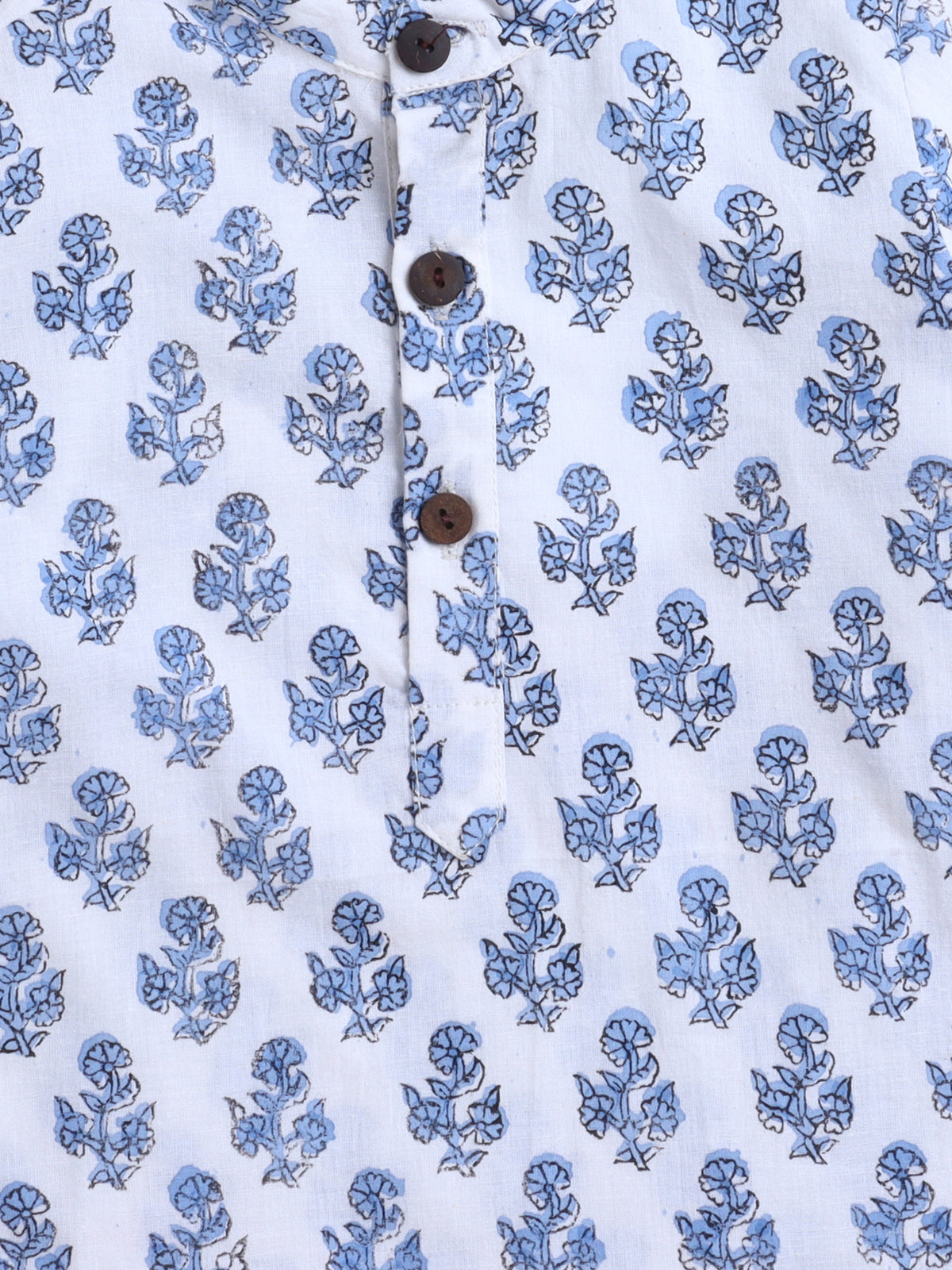 The Magic Wand Cotton Full Sleeve All Over Printed Kurta Dhoti Sets- White