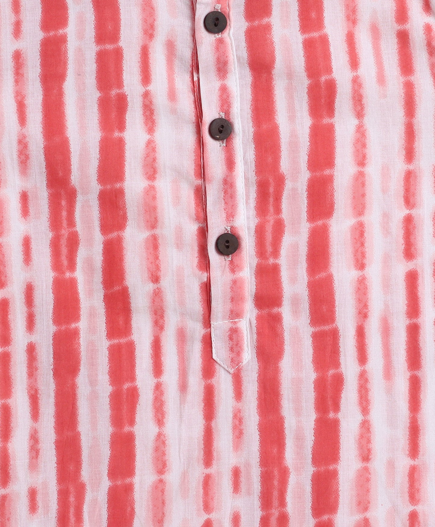 Cotton Woven Full Sleeves Stripes Printed Kurta & Pyjama Set - Peach