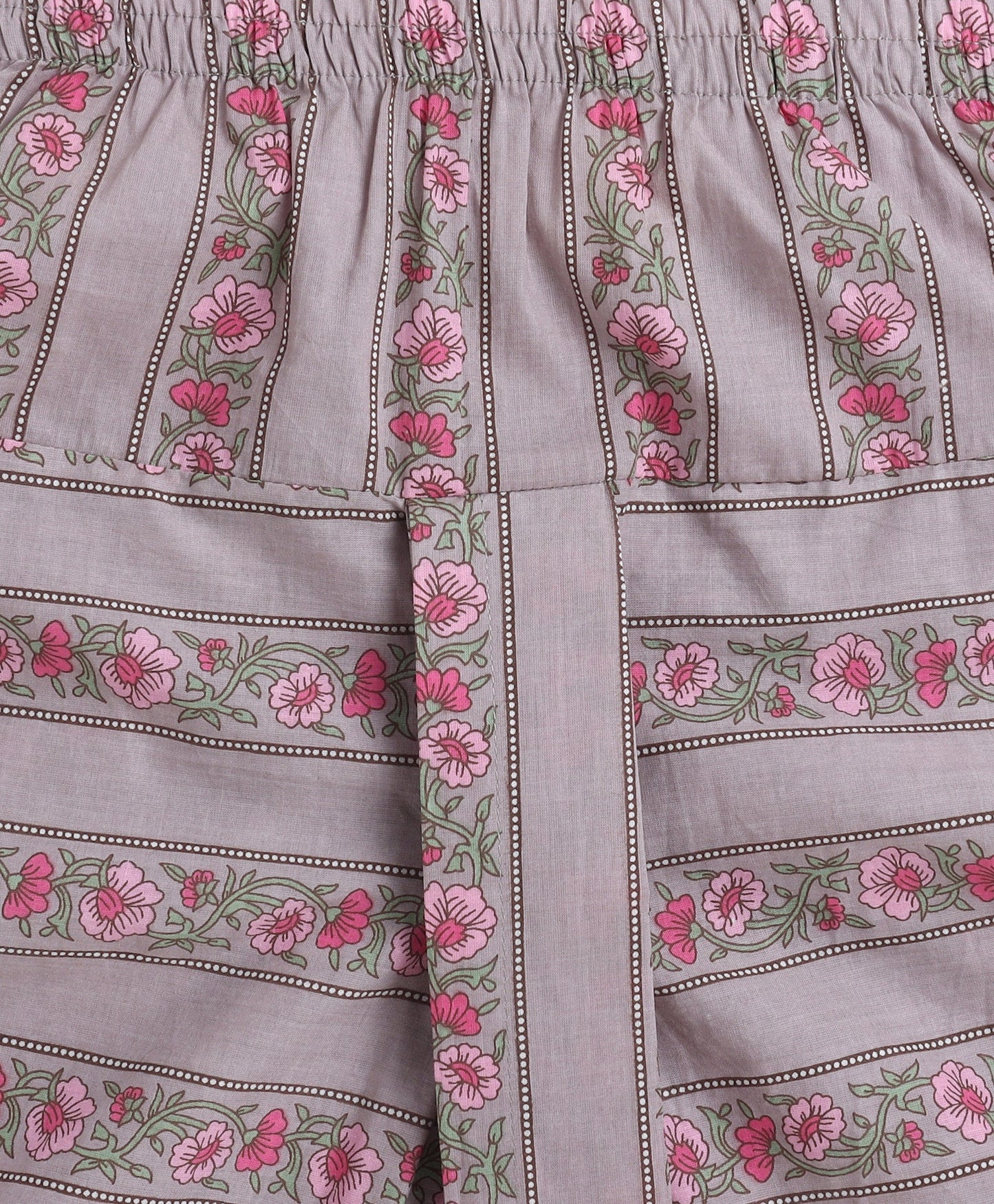 Cotton Woven Full Sleeves AII Over Printed Kurta and Dhoti Set- Pink