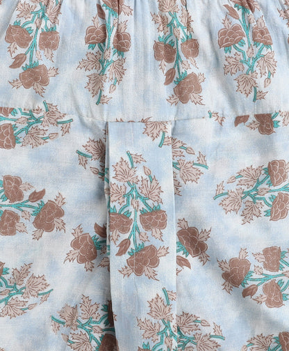 Cotton Woven Full Sleeves AII Over Printed Kurta and Dhoti Set- Green