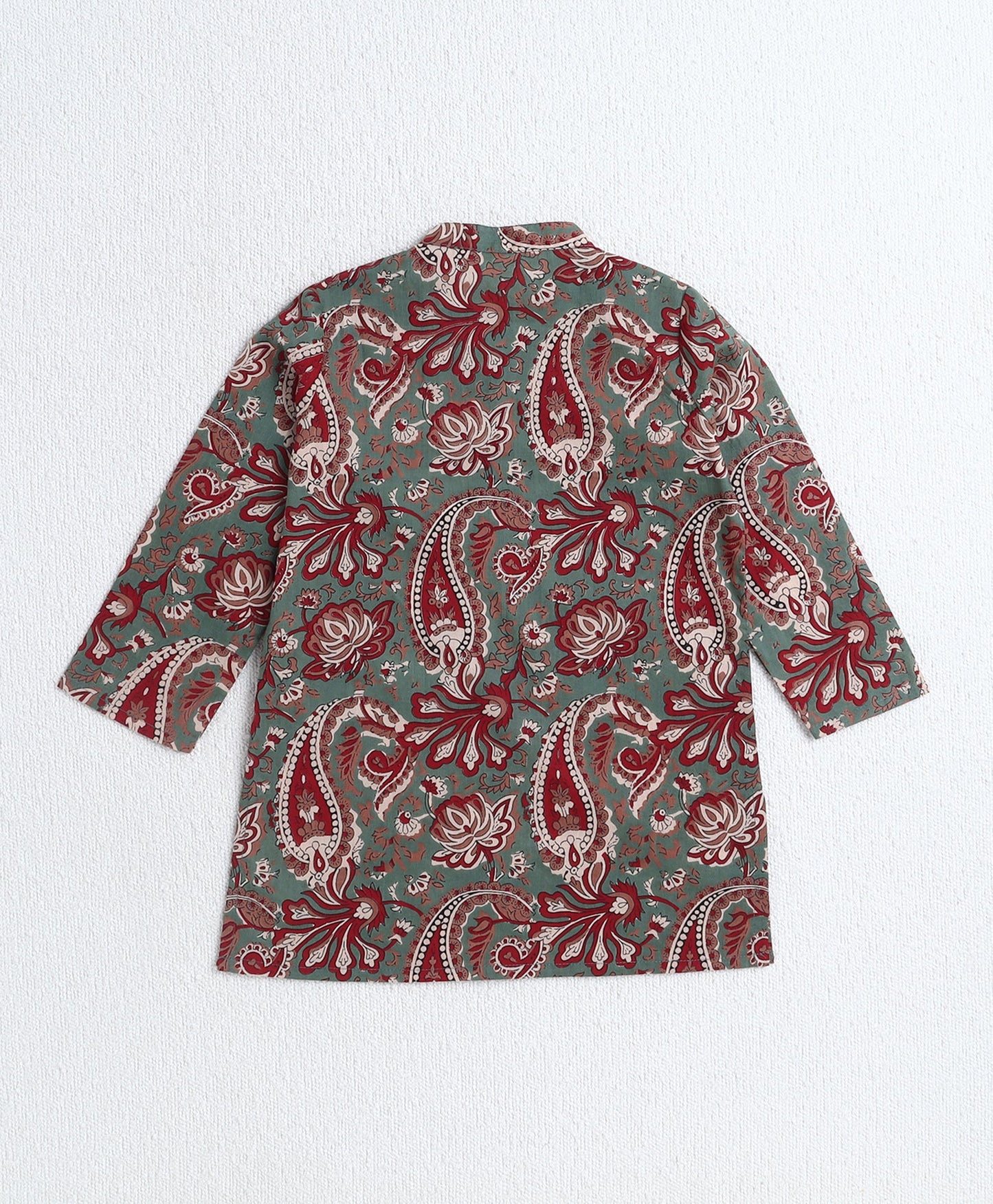 The Magic Wand Cotton Woven Full Sleeves AII Over Printed Kurta and Dhoti Set- Green