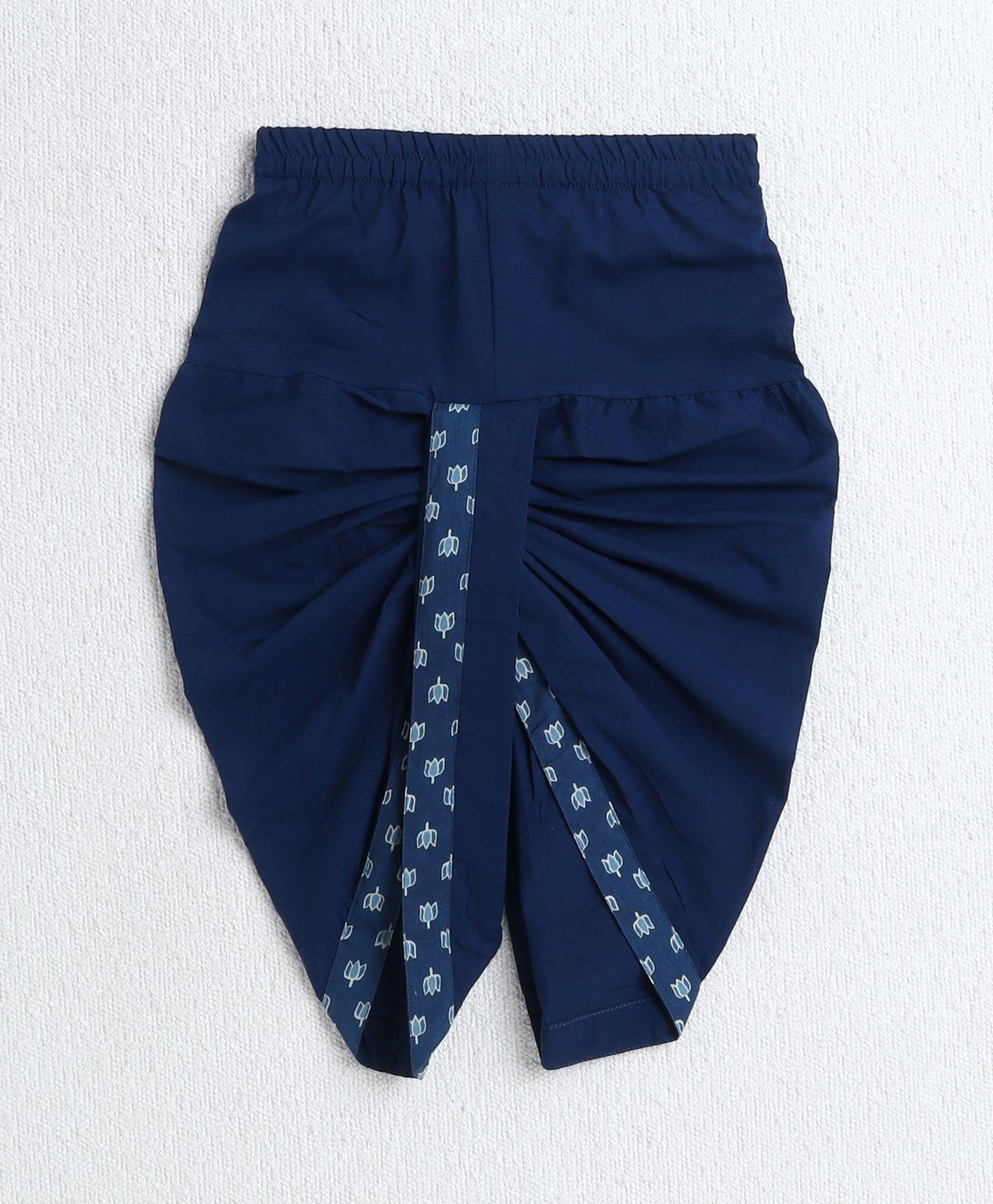 The Magic Wand Cotton Woven Full Sleeves Ethnic Buti Printed Kurta And Dhoti Set - Navy Blue