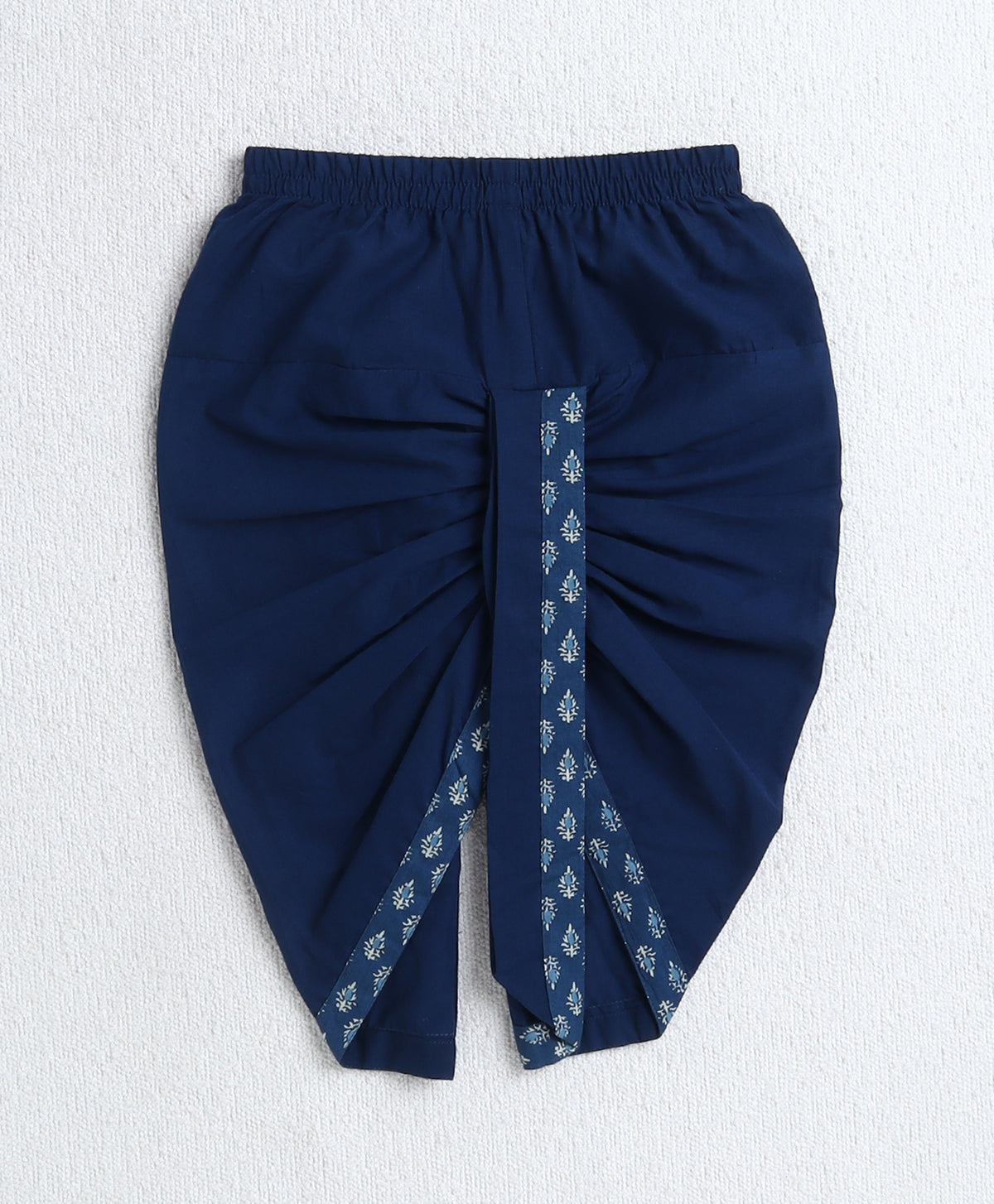The Magic Wand Cotton Woven Full Sleeves AII Over Printed Dhoti Kurta Set For Boys- Navy Blue