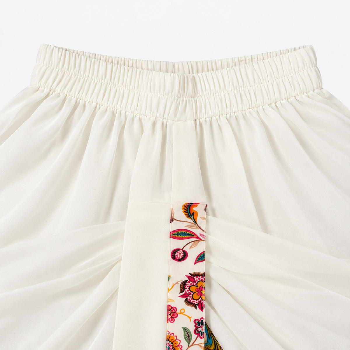The Magic Wand Woven Full Sleeves Kalamkari Inspired Floral Printed Kurta And Dhoti Set - Off White