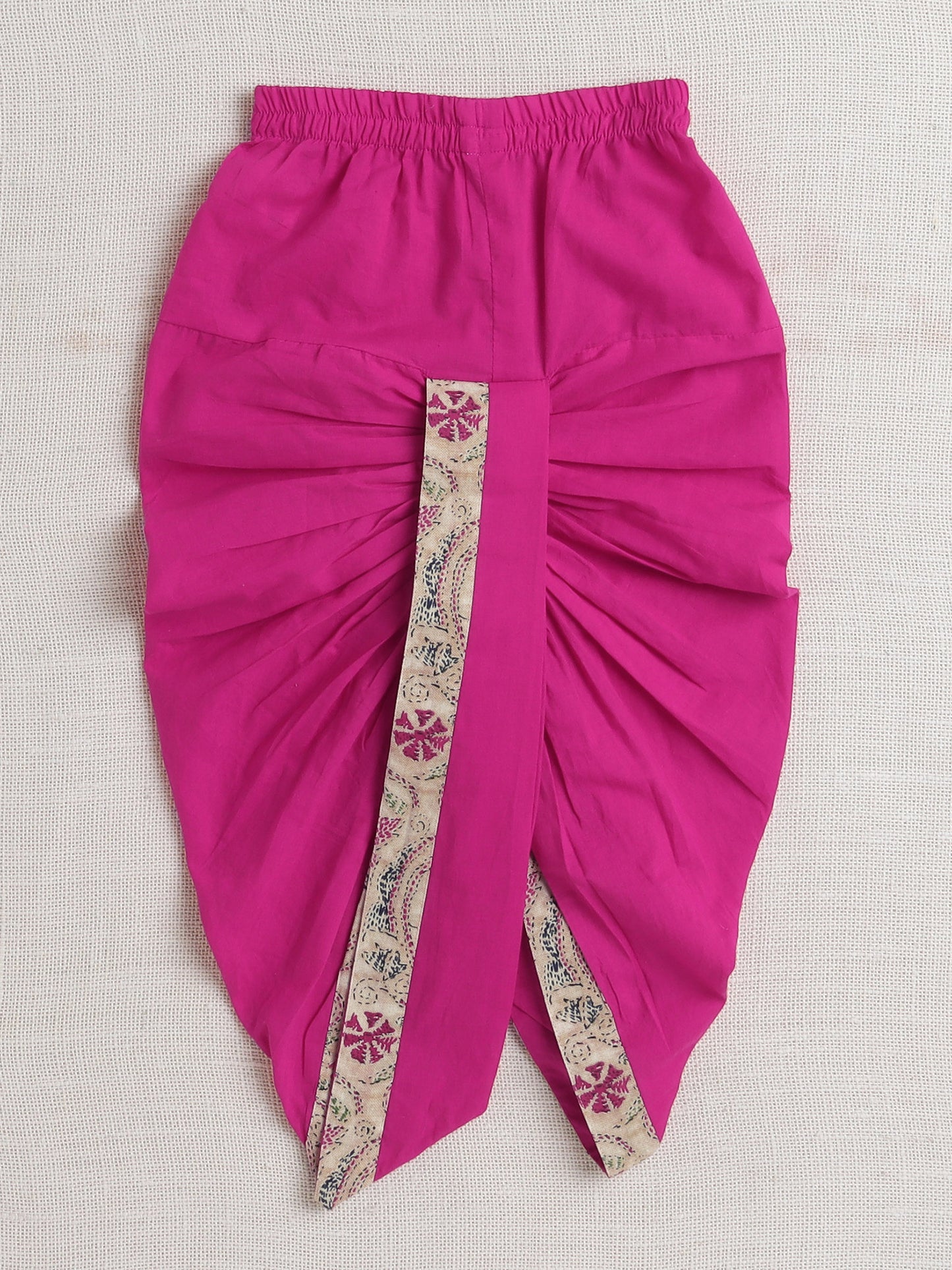 Full Sleeves Floral Print Dhoti Kurta Set- Off White