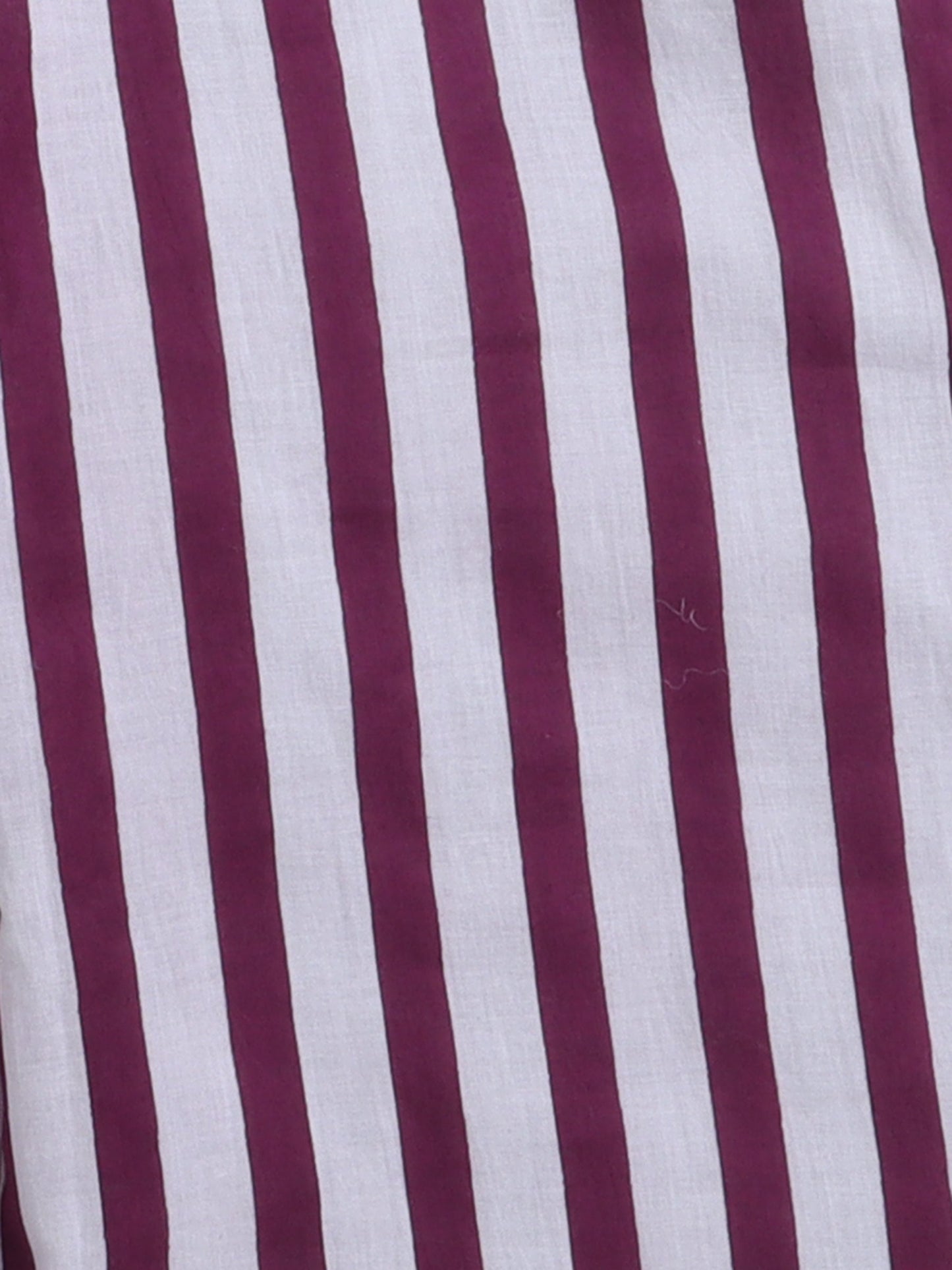 Cap Sleeves Frill Detailed Candy Striped Top With Bow Embellished Coordinating Pant - White & Purple