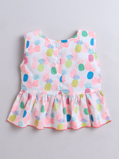 The Magic Wand Polka Dot Priented Sleeveless Top & Short Set -Multicolor