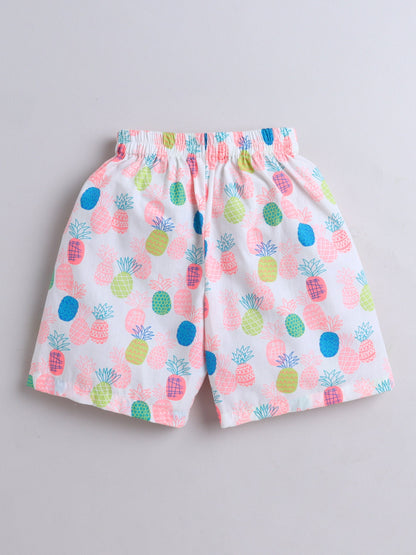The Magic Wand Polka Dot Priented Sleeveless Top & Short Set -Multicolor