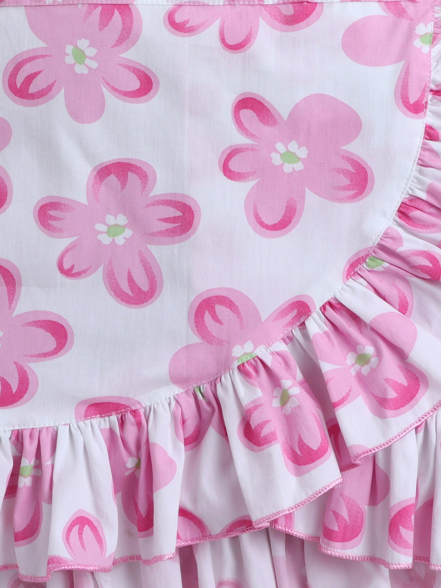 The Magic Wand Floral Printed Sleeveless Top & Flared Skirt Pink
