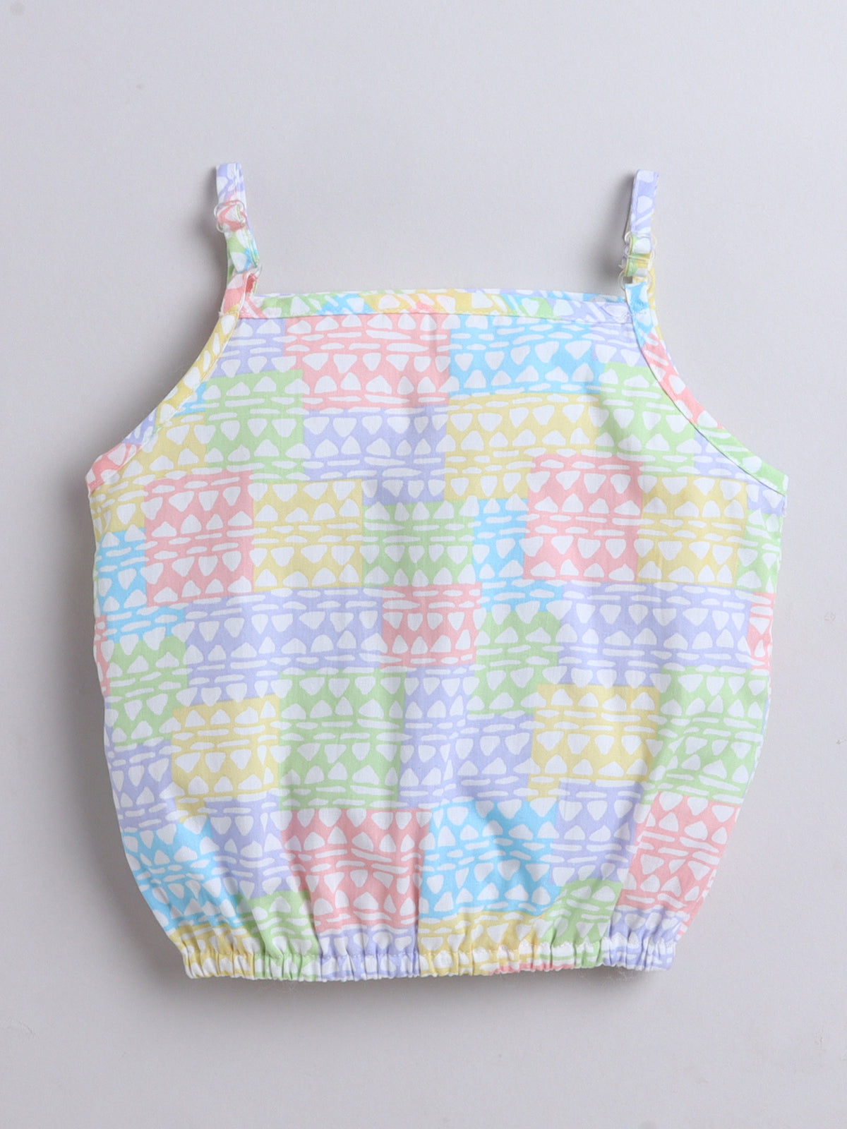 The Magic Wand All Over Printed Strappy Top & Pant set For Girls - Multicolor